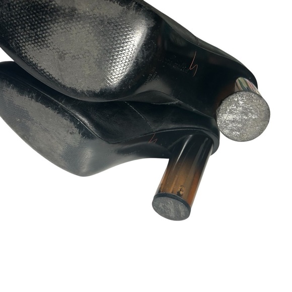 Pure Navy Made In Spain Black Leather Booties Sz 39 (8) - Picture 9 of 11